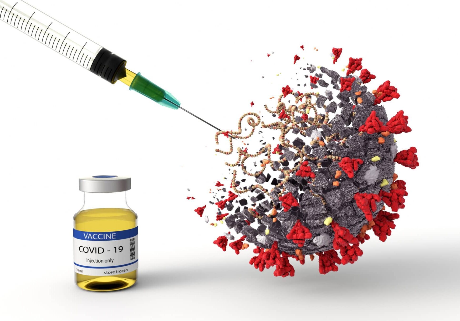 Realistic,3d,Illustration,Of,Covid-19,Vaccine.,Corona,Virus,Sars,Cov